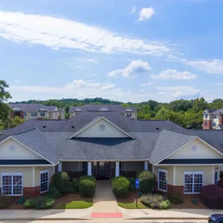 aerial view of a house