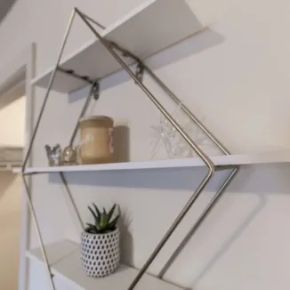 shelves built into the wall