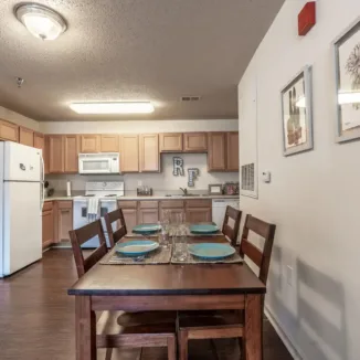 kitchen with a kitchen table