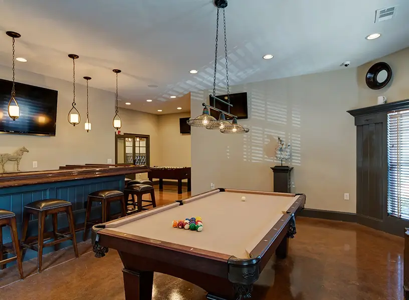 resident clubhouse with a pool table